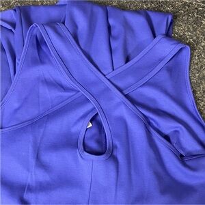 2/8  nwt terra & sky purple keyhole back dress 1x